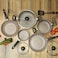 Delcasa Granite Coated Smart Cookware Set, 9Pcs, DC1577BGE   Non-Stick Dish for Gas, Induction &amp; Ceramic Hobs, Induction Bottom   Smart Aluminium Cookware Set
