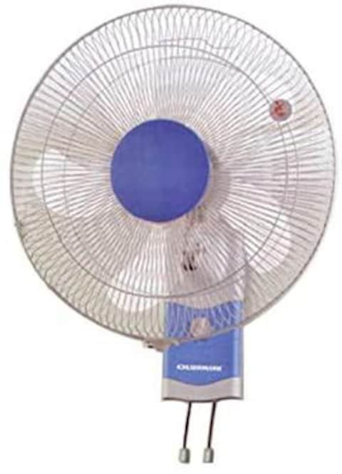 Olsenmark Wall Fan, 16 Inch - Two Pull String Switch - 3 Speed Setting - 120 Ribbed Grills - 5 Leaf Abs Transparent Blade - 60W Powerful Motor - Wide Angel Horizontal Oscillation