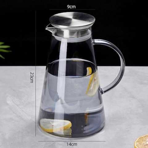 GREY WATER PITCHER 1850 ml WITH 4 GLASSES