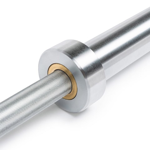 YALLA HomeGym Olympic Barbell (180cm/16KG) Chrome-Plated Solid Steel Structure with Knurled Handle Anti-Slip Hand Grip, for Weightlifting Body Building