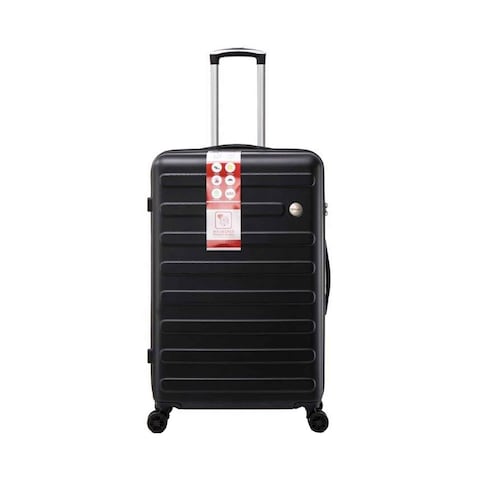 Buy Travel One Hard Luggage 81cm Black Online Carrefour Qatar