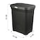 Esqube Laundry Basket, Black with Lid, 50L Capacity