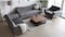 luxury Grey velvet button tufted sofa modern living room furniture Grey tufted 3+2+1 seat fabric chesterfield sofa
