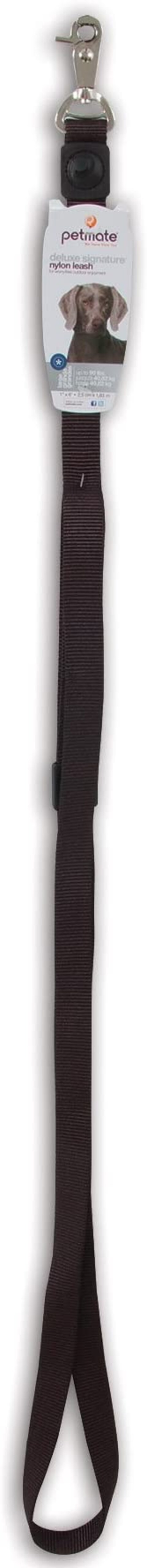 Petmate Signature Deluxe Leash 1&quot;X6&#39; Coal