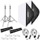 Coopic Kt-1301 Photo Studio Lighting Kit With 2Pcs 50X70Cm Softbox, 2Pcs 4 In 1 E27 Bulb Socket, 8Pcs 45W Bulbs, 2Pcs 200Cm Light Stand