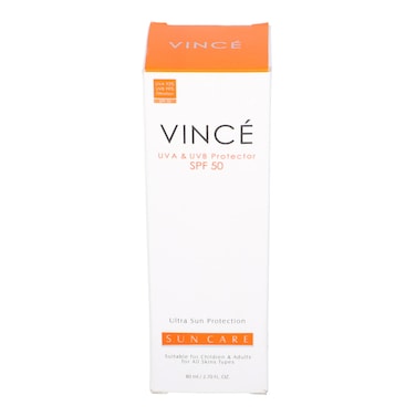 Vince UVA &amp; UVB Protector SPF 50 Ultra Sun Protection 80ml