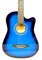 Mike Music 38 inch Acoustic Guitar with bag and strap and Extra String and Capo Right Hand (38 inch glossy, blue)