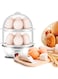 Wtrtr Multifunctional Double Layer Electric Egg Boiler And Steamer With Auto Shut Off