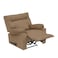 In House Velvet Rocking &amp; Rotating Recliner Chair - Light Brown - NZ10