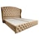 In House Serin Velvet Bed Frame - Queen - 200x140 cm - Beige
