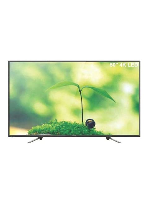 تلفزيون LED ذكي مقاس 50 بوصة بدقة فائقة الوضوح وجودة 4K من نيكاي / طراز رقم UHD50SLED UHD50SLED2 UHD50SLED UHD50SLED2 أسود