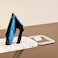 Heat Resistant Cover Mesh Ironing Board with Steam Iron Rest, 91x30cm   Iron Board with Adjustable Height &amp; Lock System   Non-Slip Feet &amp; Foldable Legs