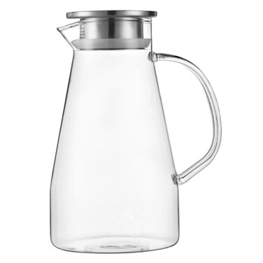 Glass Jug With Silver Lid 1.4L 5572