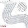Telephone Handset Phone Extension Cord Curly Coil Line Cable Wire - WHITE (PACK OF 5)
