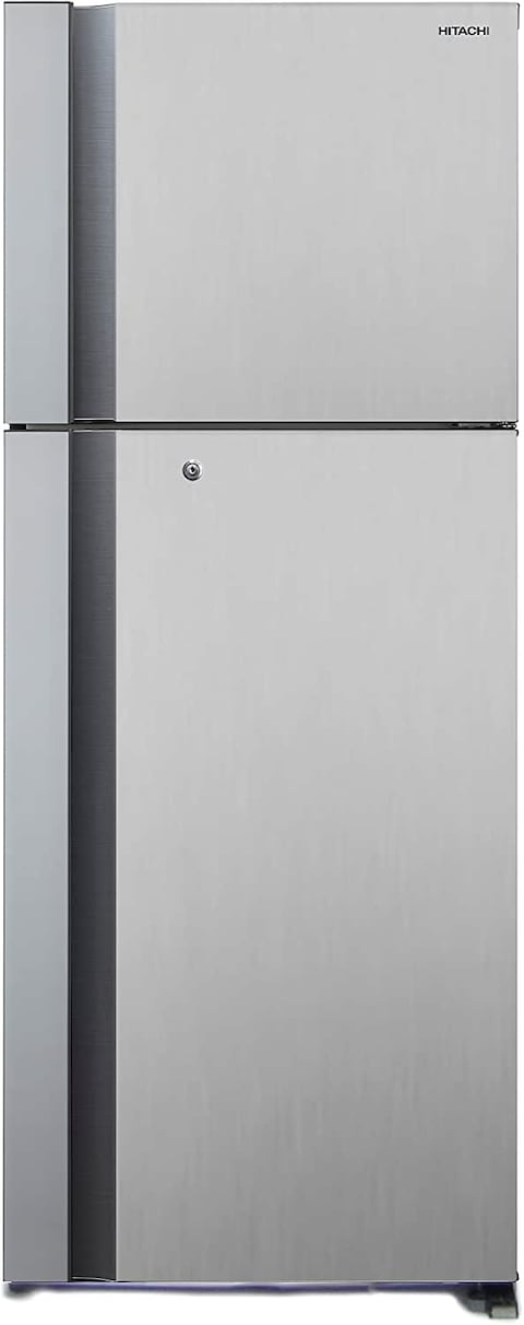 Hitachi 650L (Gross capacity) Double Door, Top Mount Refrigerator, Inverter, Fresh Select, 1 Year Warranty, RV655PUKOKPSV, Platinum Silver