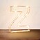 Golden Letter Z Glowing with LED Lights 25cm