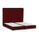 In House Lujin Linen Bed Frame - King - 200x180cm - Burgundy