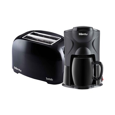 آله تحميص خبز ميينتا، 800 واط - TO21409B + ماكينة صنع قهوة ميينتا - 1 كوب