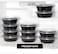 Vsell24 50Pc 24Oz 700Ml Round Disposable Microwave Containers With Lids Black Bpa Free For Take Out Food Bowls Salad Container