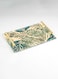 Lowha Decorative Acrylic Serving Tray With Gold Metal Handles And Tropical Palm Leaf Design 20x30 cm