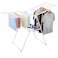 Clothes Drying Rack, Foldable Laundry Rack with Height-Adjustable Gullwings Space-Saving, Laundry Room Organization