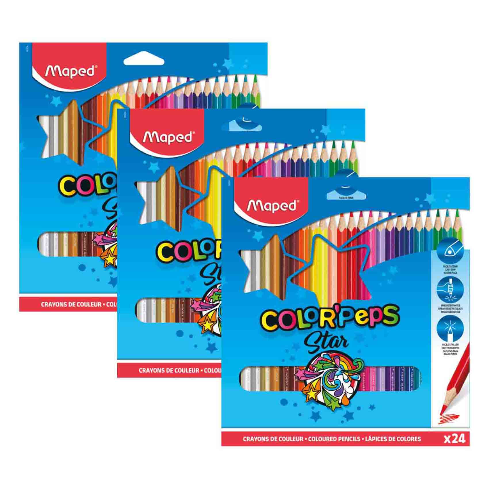 Color Peps Set Buy Maped Color Peps Star Colour Pencil Set Multicolour 72 PCS Online ...