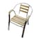 Jilphar Furniture Stylish Light Weight Wooden and Metal Garden Chair- JP1275