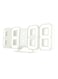Generic 3D LED Digital Alarm Clock White One Size