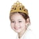 Creative Converting Princess Tiara with Ribbon 8-Pieces- Glitter Gold