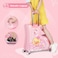 Children's Ride-On Travel Suitcase,Travel Rolling Kid's Luggage with Wheels Carry Trolley Luggage with Password Lock