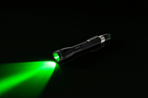 Maglite SP22SY7 Spectrum Series Mini MagLite 2-Cell AA Green LED Flashlight, Presentation Box