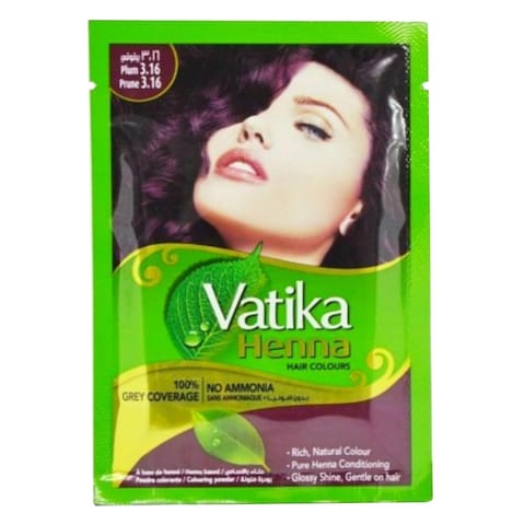 Vatika Henna Hair Color 3.16 Plum 6x10g