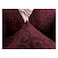 Jacquard Fabric Stretchable Three Seater Sofa Cover Maroon
