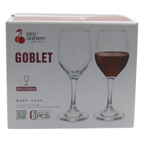 Red Cherry Goblet 330Ml G3057 6Pieces