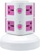 Generic 2 Layers Extension Outlet With 2 USB Ports, Universal Vertical Multi Socket, 2.8M Cord and UK-Plug Multi Charging Station (Pink)