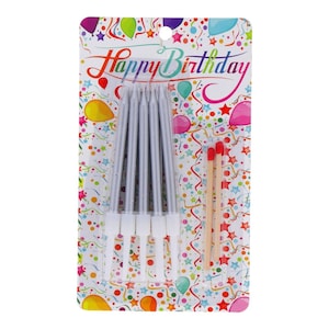 Happy Birthday Candles Sparkling Candles 5 pcs