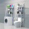 Generic 3 Tier Over The Toilet Storage Rack Rust-Free &amp; Sturdy Metal Toilet Rack No Drill Over Toilet Shelves For Commode Storage, Bathroom Space Saver, Toilet Organizer (White)
