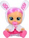 Cry Babies Dressy Coney, 12" Baby Doll, Pink Dress, Bunny Themed White Fluffy Jacket