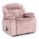 In House Velvet Classic Recliner Chair - Light Pink - NZ50
