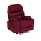 In House Velvet Rocking &amp; Rotating Cinematic Recliner Chair With Cups Holder - Burgundy - NZ80