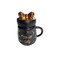 Ceramic Mug With Gold-plated Bowknot Cover Coffee Water Cup