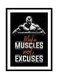 Spoil Your Wall Gym Quotes Poster With Frame White/Black/Orange 40x55cm