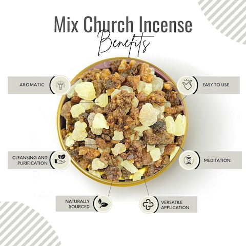 Awafi Mill Mix Church Incense - Sacred Blend of Frankincense and Myrrh Resins (Bottle of 50 gram / 1.7 Oz)