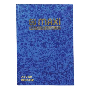 Maxi A4 Register Book Blue 2 Quire
