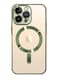 MagSafe Case Magnetic Clear Soft TPU Plating Case Wireless Charging Compatible Shockproof Camera Lens Protection For Apple iPhone 14 Pro Olive Green