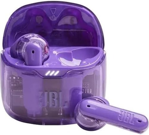 JBL Tune Flex True Wireless Noise Cancelling Earbuds, Pure Bass, ANC + Smart Ambient, 4 Microphones, 32H Of Battery, Water Resistant &amp; Sweatproof, Comfortable Fit - Ghost Purple, JBLtflexgpur