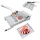 HOMOKUS Manual Frozen Meat Slicer 13.5 inch Frozen Meat Cutter Stainless Steel Household Slicing Machine for Frozen Meat Chicken Fish Vegetables Lamb Manual Cutting Machine for Home and Restaurant