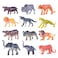 Power Joy Animal Worldz Safari Wild Animal Figure Toy 4inch 6 PCS