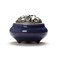 Ceramic three-legged incense coil incense burner (Dark Blue)