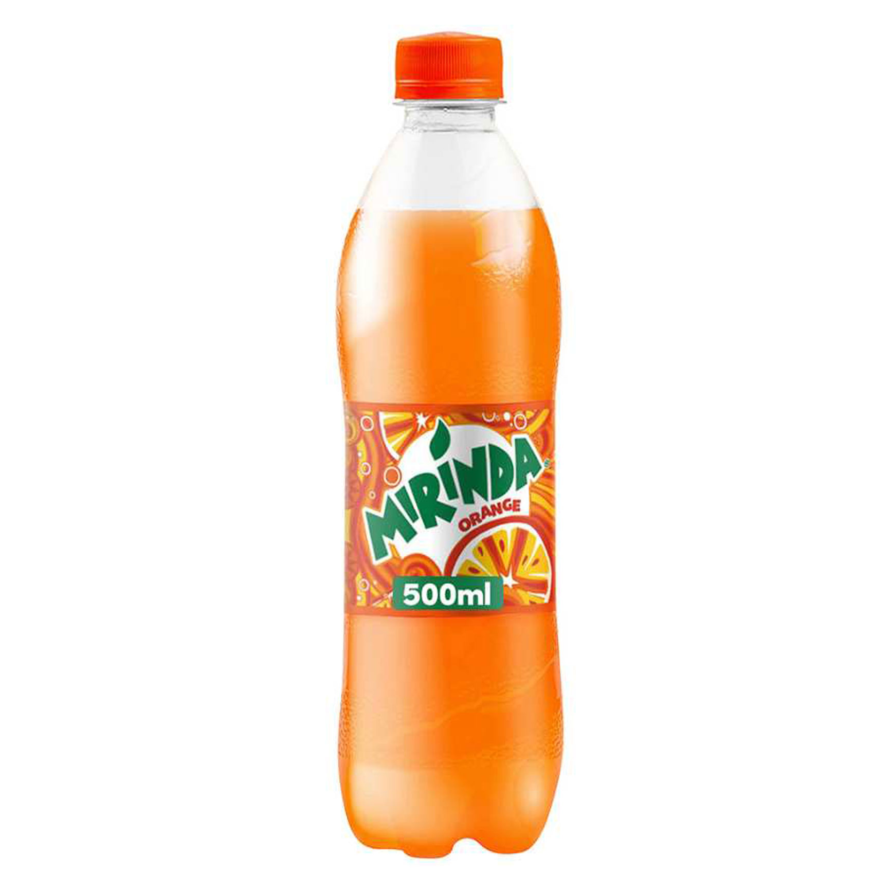 ميريندا مشروب غازي غير كحولي بنكهة البرتقال في قارورة بلاستيكية 500 ملل